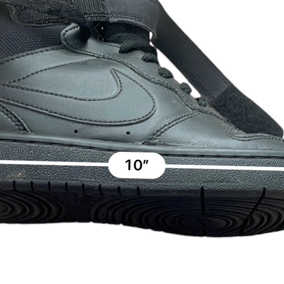 Nike court borough 2 high top sneakers black on black Big Boys 6.5 CD-7782-001 - Picture 14 of 15